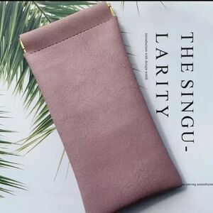 Elegant Pink Suede Pouch